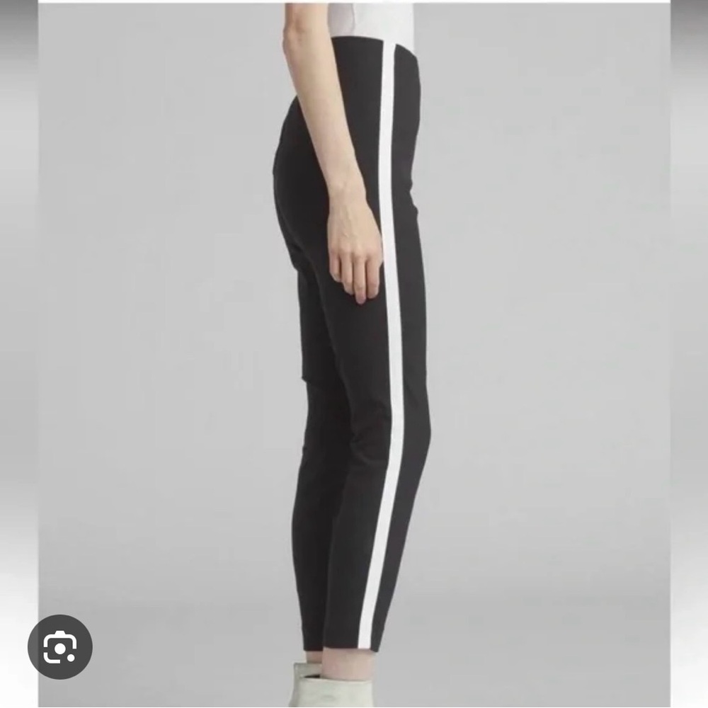 Rag & Bone Black Cropped Pants with White Stripe